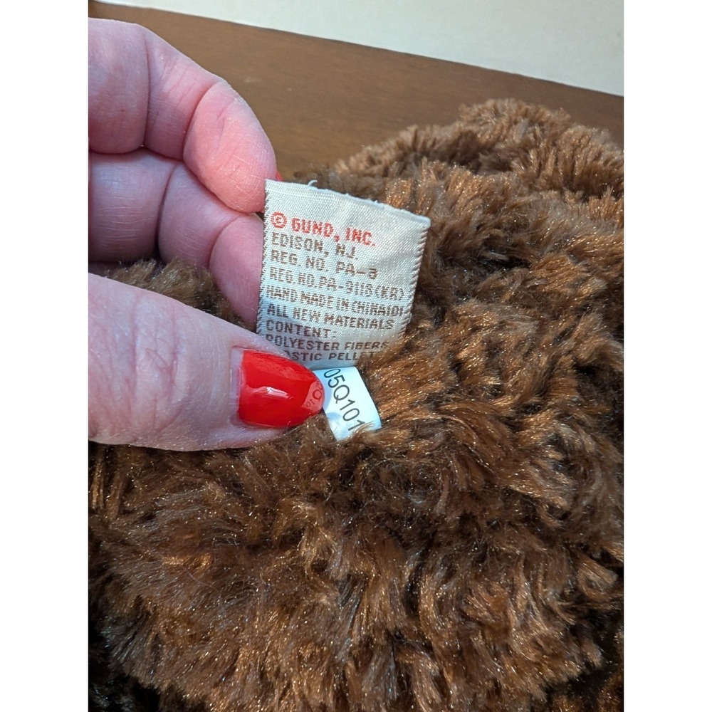 Gund 15130 BROWNIE TEDDY BEAR Plush 11" Soft Brown Stuffed Teddy Bear Toy - Picture 6 of 10